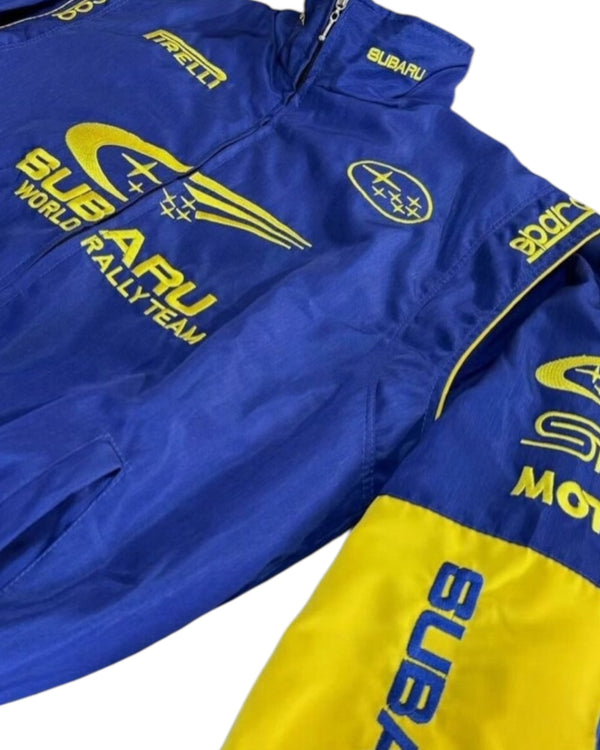 Unisex Adults F1 Jacket Subaru Blue, Ebroidered Cotton Padded M, L, XL, 2XL