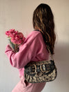 Vintage Guess Chain Strap Shoulder Bag | Monogram & Faux Croc Y2K Style