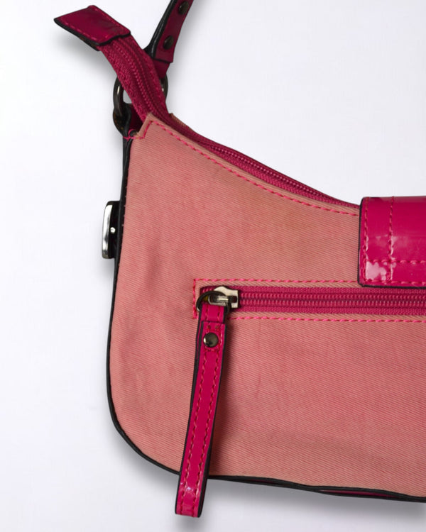 Vintage Guess Y2K Bag | Pink Two-Tone Shoulder Purse