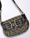Vintage Guess Chain Strap Shoulder Bag | Monogram & Faux Croc Y2K Style
