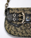 Vintage Guess Chain Strap Shoulder Bag | Monogram & Faux Croc Y2K Style