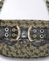Vintage Guess Chain Strap Shoulder Bag | Monogram & Faux Croc Y2K Style