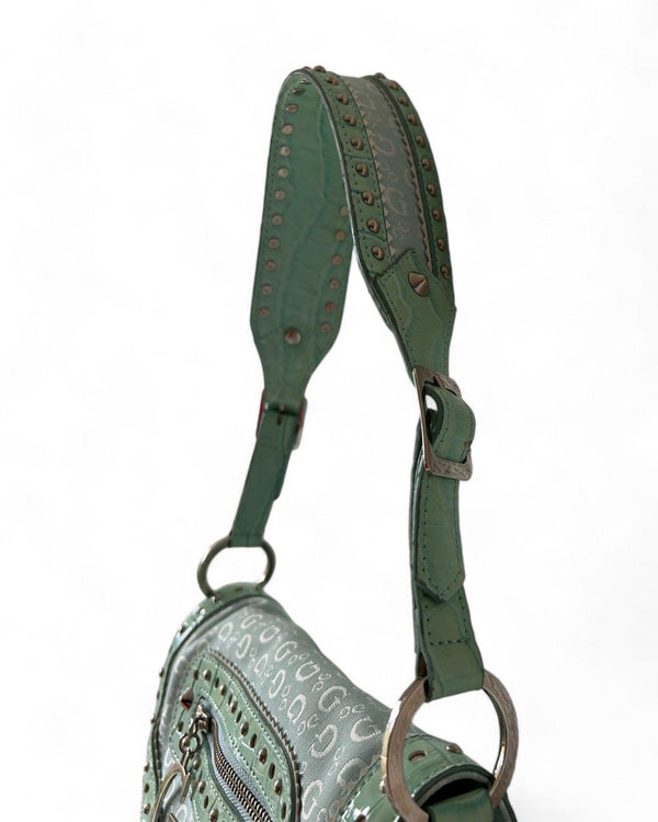 Vintage Guess Bag Blue/ Green Y2K by Guess - BAG available on lyonsway.com for 135.00 . Perfect for ABOVE €125, BABY BLUE, BLUE, GREEN, GUESS .