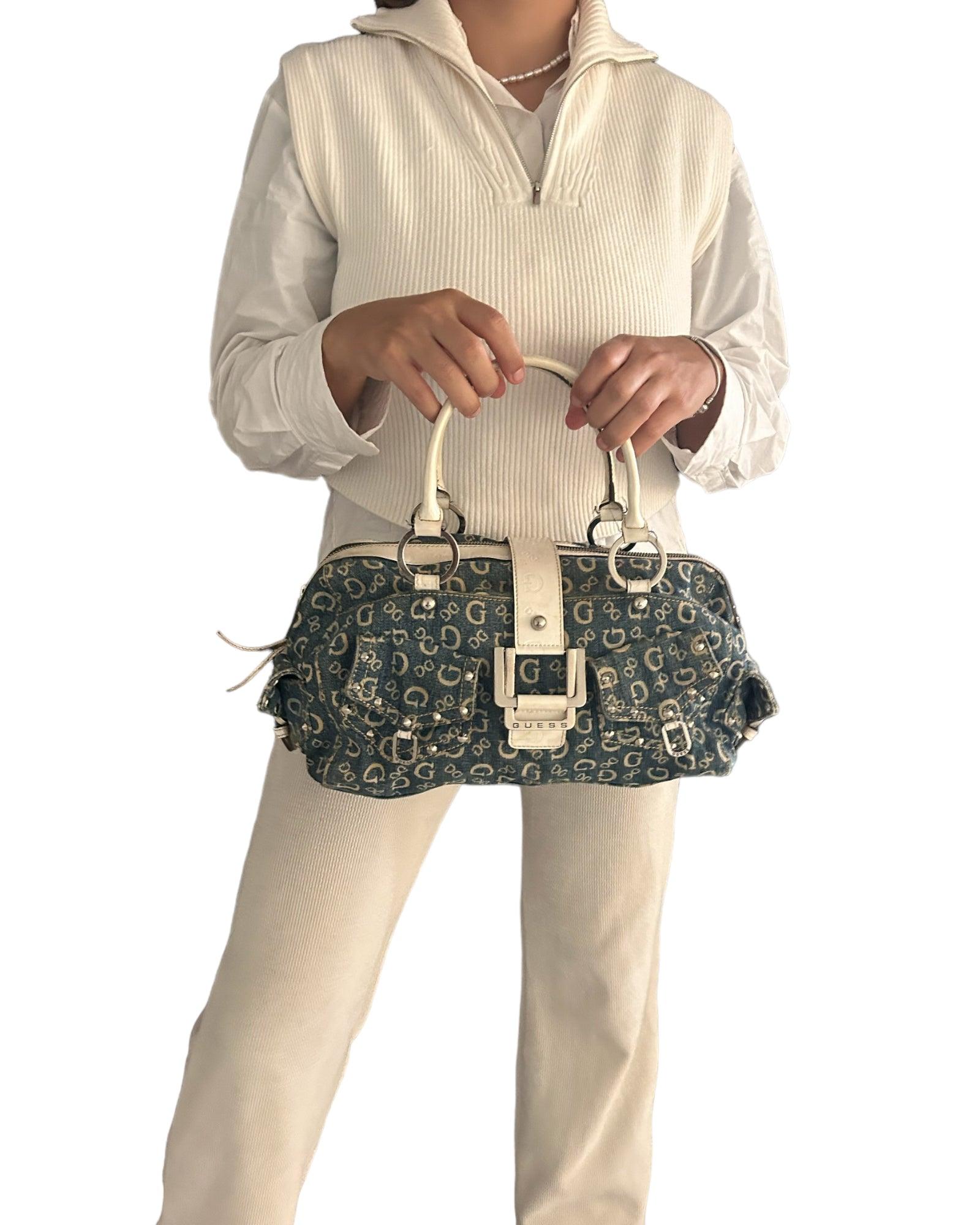 Y2K Chic: Vintage Guess Blue Monogram Bag Unveiled | Lyons Way