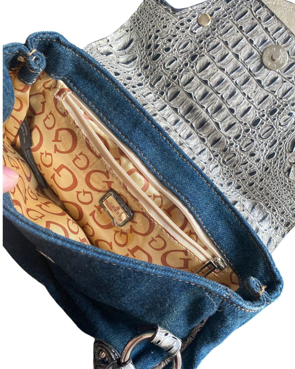 Vintage Guess Bag Denim Hand Bag Y2K by Guess - hand bag available on lyonsway.com for 125.00 . Perfect for denim,GUESS,€100-€125 .