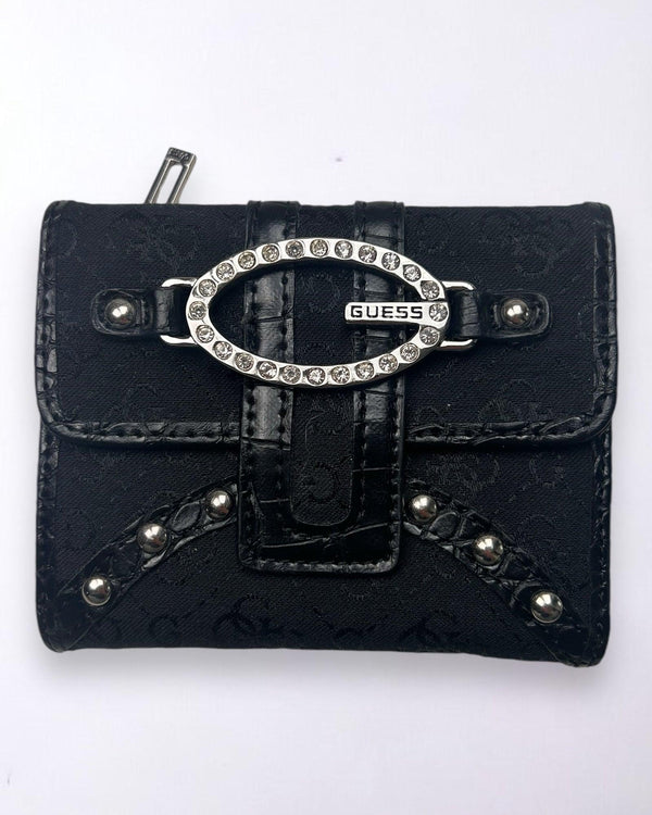 Y2K Black Vintage Guess Wallet by Guess - Wallet available on lyonsway.com for 45.00 . Perfect for WALLET,€25-€55 .