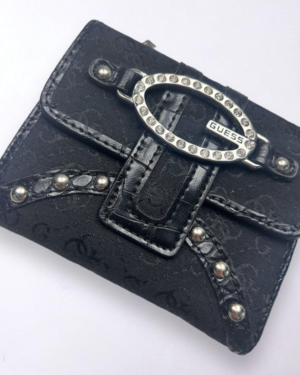 Y2K Black Vintage Guess Wallet by Guess - Wallet available on lyonsway.com for 45.00 . Perfect for WALLET,€25-€55 .