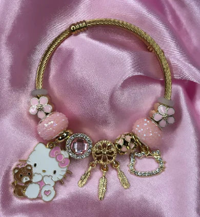 Y2K Hello Kitty Bracelet by Lyons way | Online Handpicked Vintage Clothing Store - available on lyonsway.com for 18.29 . Perfect for accessories,bracelet,gift,jewelry .