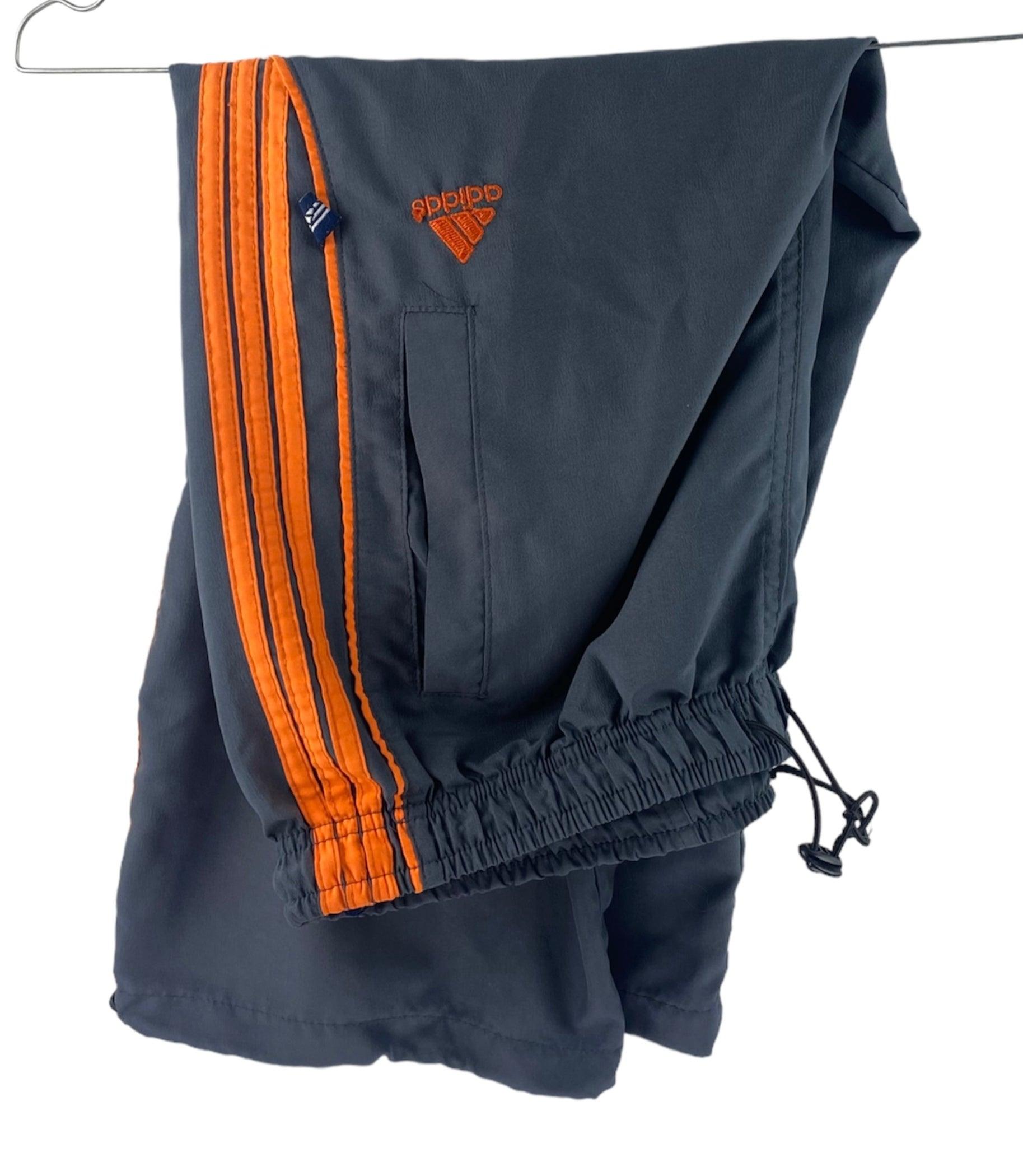 Adidas Trackpants Size S Grey Orange