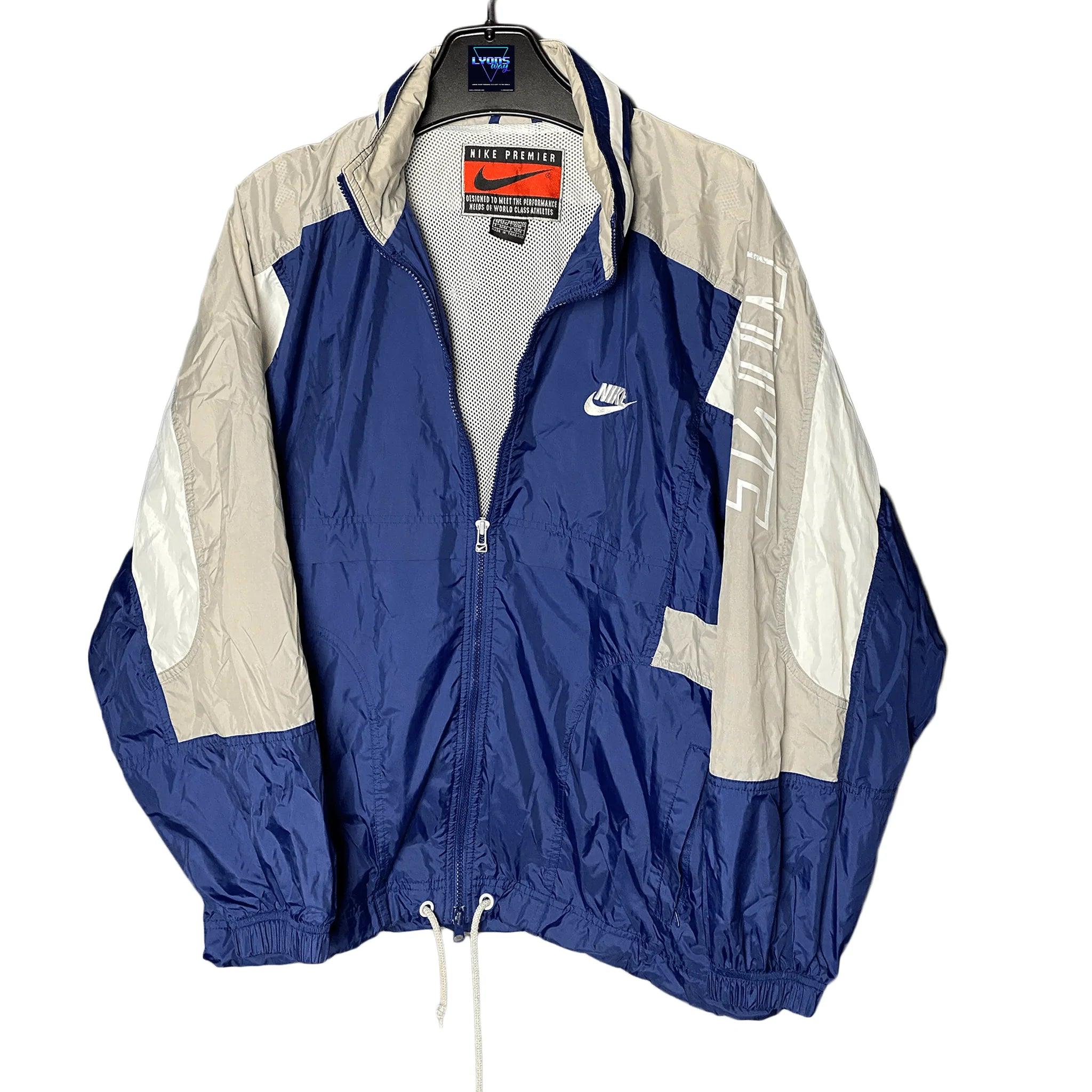 Blue Nike Windbreaker With Big Swoosh Size L