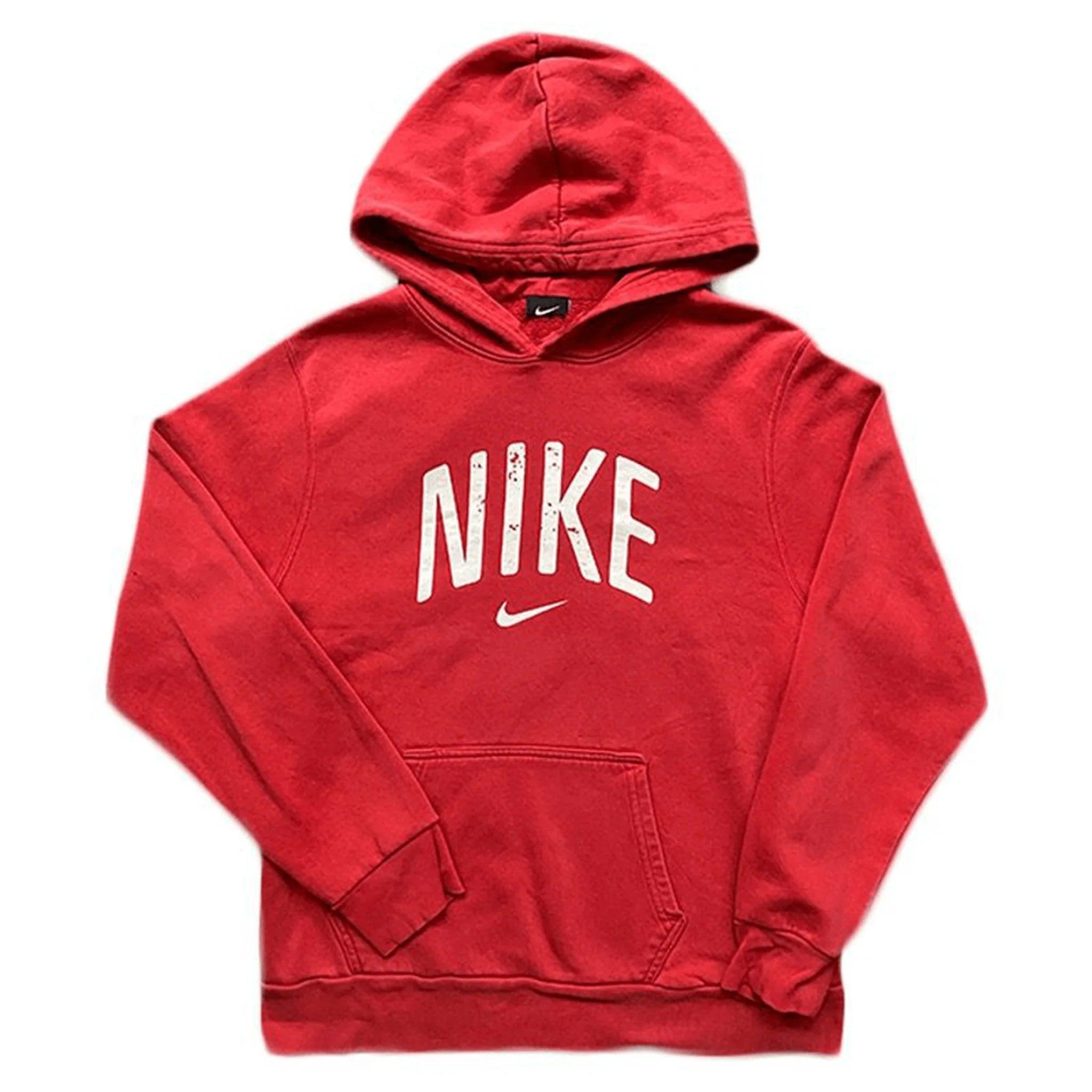 Nike Red Spellout Hoodie Size S