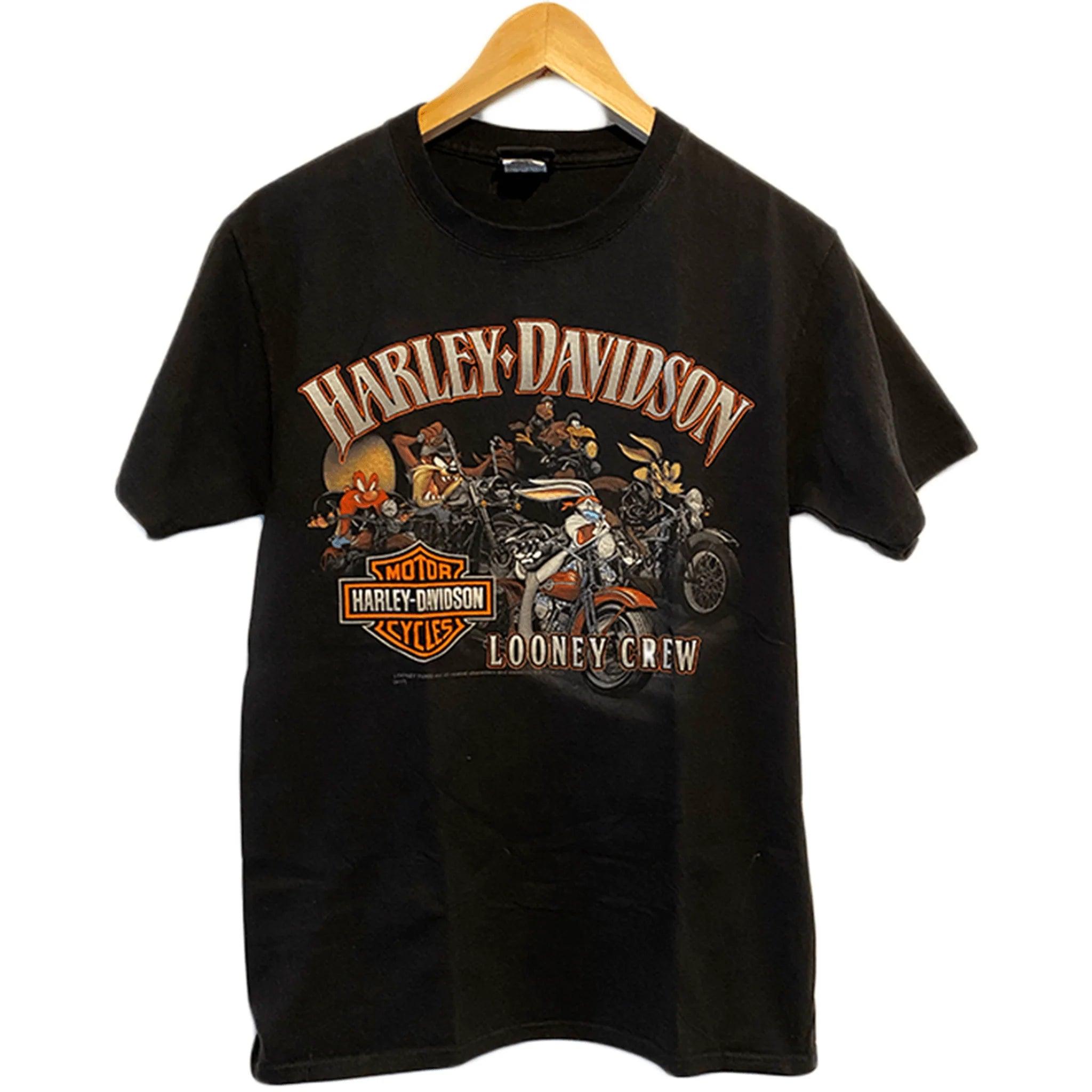 RARE OFFICIAL HARLEY DAVIDSON X LOONEY TUNES T-SHIRT LAS