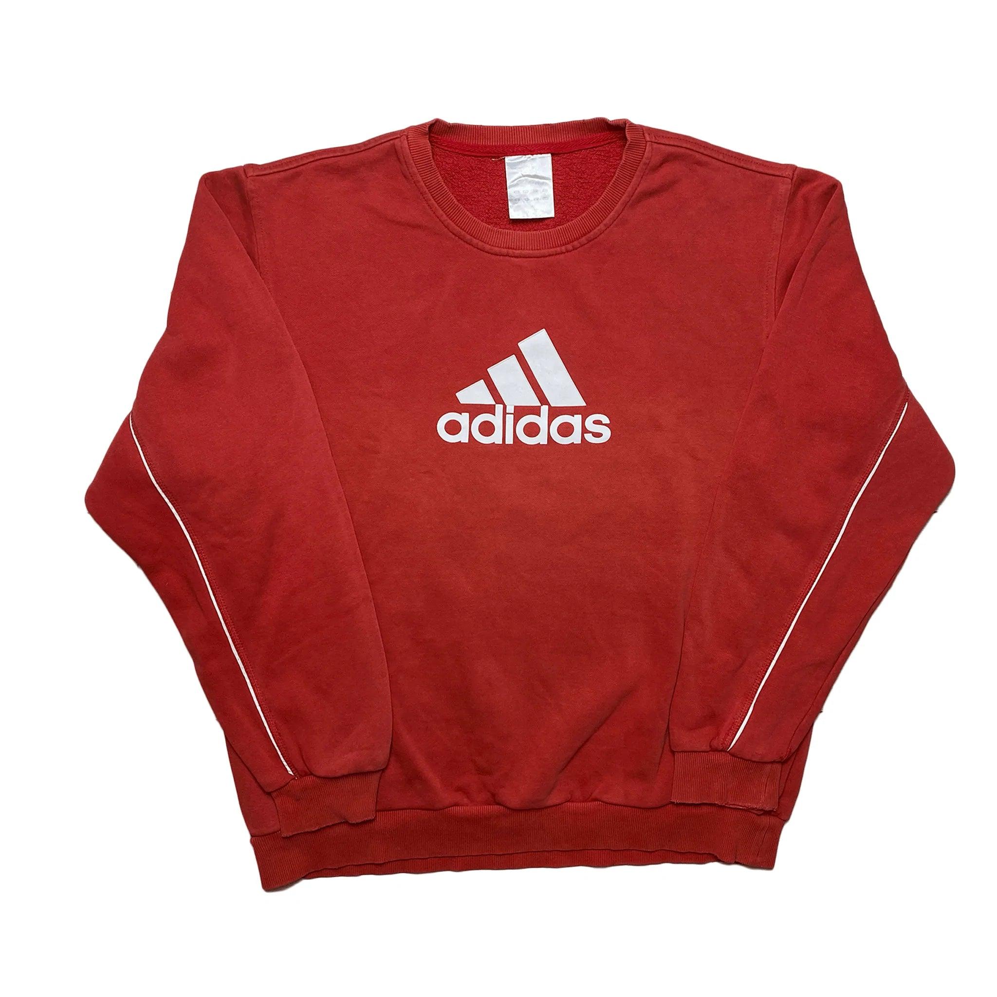 RED VINTAGE ADIDAS SWEATER SIZE L