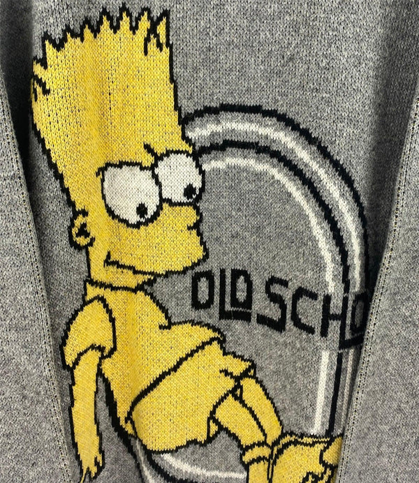 Retro Bart Simpson Sweater in Size L by SIMPSONS - available on lyonsway.com for 74.95 . Perfect for 55-75, GREY, L, size L .