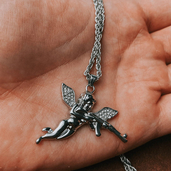 SILVER CUPID NECKLACE BY LYONSWAY by Lyons way - Necklaces available on lyonsway.com for 14.95 . Perfect for BAG, HANDBAG, NECKLACE, NECKLACES, SILVER, €0-€25 .