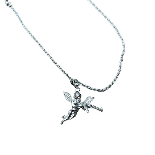 SILVER CUPID NECKLACE BY LYONSWAY by Lyons way - Necklaces available on lyonsway.com for 14.95 . Perfect for BAG, HANDBAG, NECKLACE, NECKLACES, SILVER, €0-€25 .