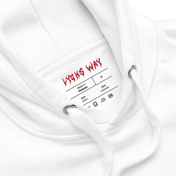 WHITE LYONS WAY UNISEX HOODIE ANGEL by Lyons way - available on lyonsway.com for 49.00 . Perfect for 25-55, LYONSWAY, SIZE L, SIZE M, SIZE S, SIZE XL, WHITE, XXL .