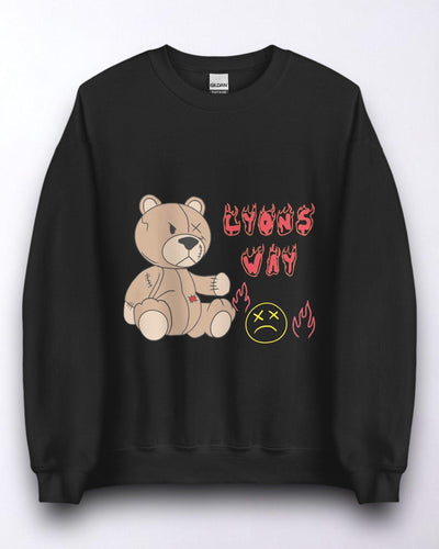 LYONS WAY TEDDY BEAR SWEATER BLACK