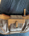 Vintage Guess Tasche Beige Monogramm Y2K Handtasche