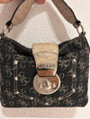 Vintage Guess Bag Black Denim Monogram Handbag Y2K