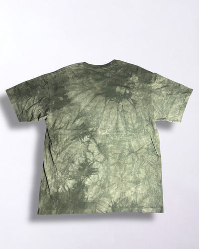 The Mountain Native Spirit Wolf Tee Olive Tie-Dye Size L