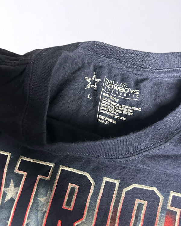Vintage NFL Patriots vs Cowboys Graphic Tee Size L — Week 5 AT&T Stadium 2015