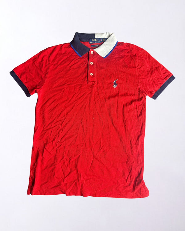 Vintage Ralph Lauren Polo Shirt Red Size S Old Money