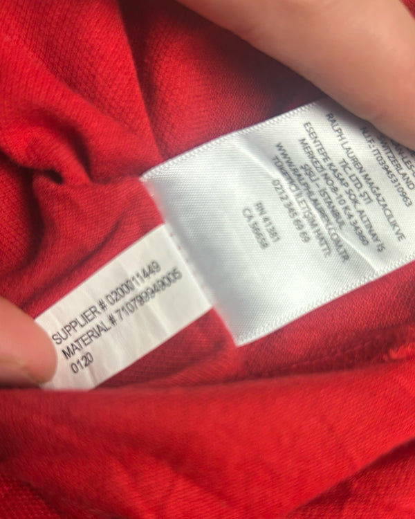 Vintage Ralph Lauren Polo Shirt Red Size S Old Money