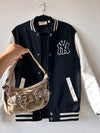 Yankees Vintage Varsity Baseball Jacket Wool Black Size M