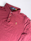 Vintage Ralph Lauren Long Sleeve Polo Shirt Red Size M