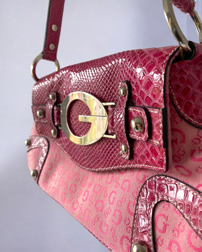 Vintage Guess Bag Pink Y2K by Guess - BAG available on lyonsway.com for 185.00 . Perfect for ABOVE €125,PINK .