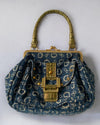 Vintage Guess Bag Denim Gold Hand Bag