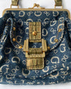 Vintage Guess Tasche Denim Gold Handtasche