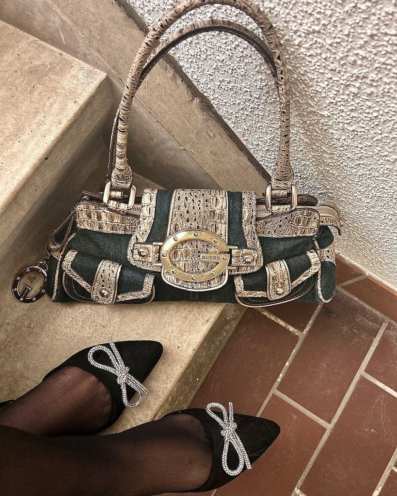 バッグ guess rare Grogo studded vintage y2k bag Y2K Vintage guess rare Shoulder Bag, Y2K Vintage | Depop