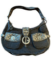 Black Vintage Guess Bag Y2K Monogram Shoulder Bag - Lyons way | Online Handpicked Vintage Clothing Store