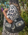 Black Vintage Guess Bag Y2K Monogram Shoulder Bag - Lyons way | Online Handpicked Vintage Clothing Store