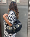 Black Vintage Guess Bag Y2K Monogram Shoulder Bag - Lyons way | Online Handpicked Vintage Clothing Store