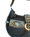 Black Vintage Guess Bag Y2K Monogram Shoulder Bag - Lyons way | Online Handpicked Vintage Clothing Store