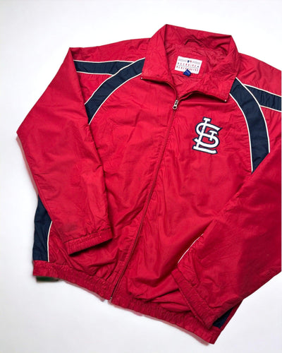MLB St. Louis Cardinals Jacket Size M by Vintage USA Sports - Baseball Jacket available on lyonsway.com for 85.00 . Perfect for M,RED,SIZE M,€75-€100 .