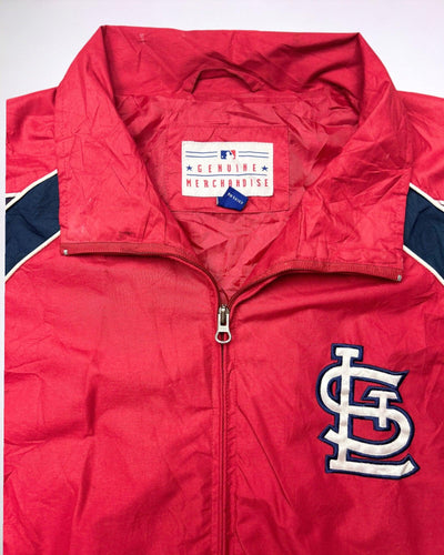 MLB St. Louis Cardinals Jacket Size M by Vintage USA Sports - Baseball Jacket available on lyonsway.com for 85.00 . Perfect for M,RED,SIZE M,€75-€100 .