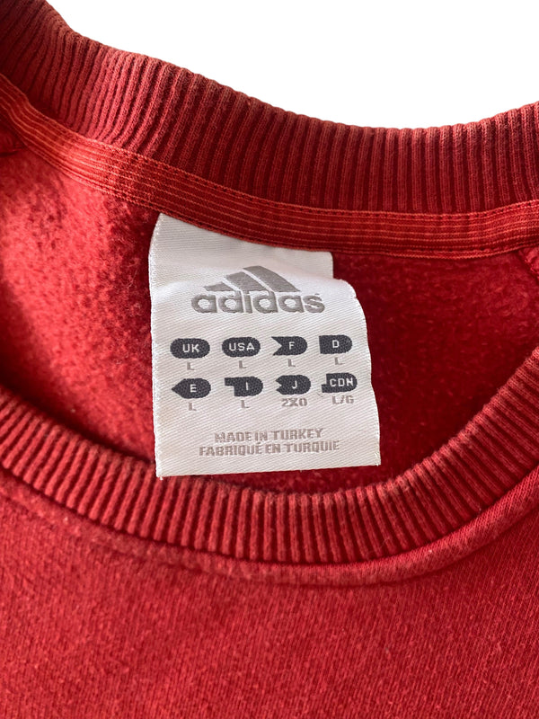 Red Vintage Adidas Logo Sweater Size L by ADIDAS - available on lyonsway.com for 55.00 . Perfect for ADIDAS, RED, size L, €25-€55 .
