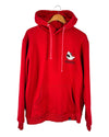 Red Vintage Shark Hoodie Size M - Lyons way | Online Handpicked Vintage Clothing Store