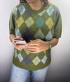 Vintage Argyle Shirt Size L by Lyons way - available on lyonsway.com for 14.95 . Perfect for GREEN, M, SIZE M, €0-€25 .