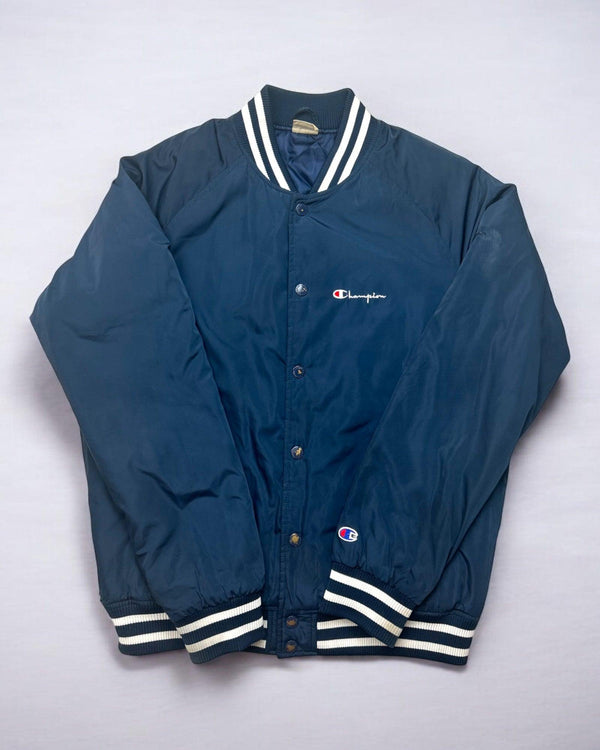 Vintage Champion Varsity Jacket Size L by Champion - Jacket available on lyonsway.com for 60.00 . Perfect for BLUE,CHAMPION,L,size L .