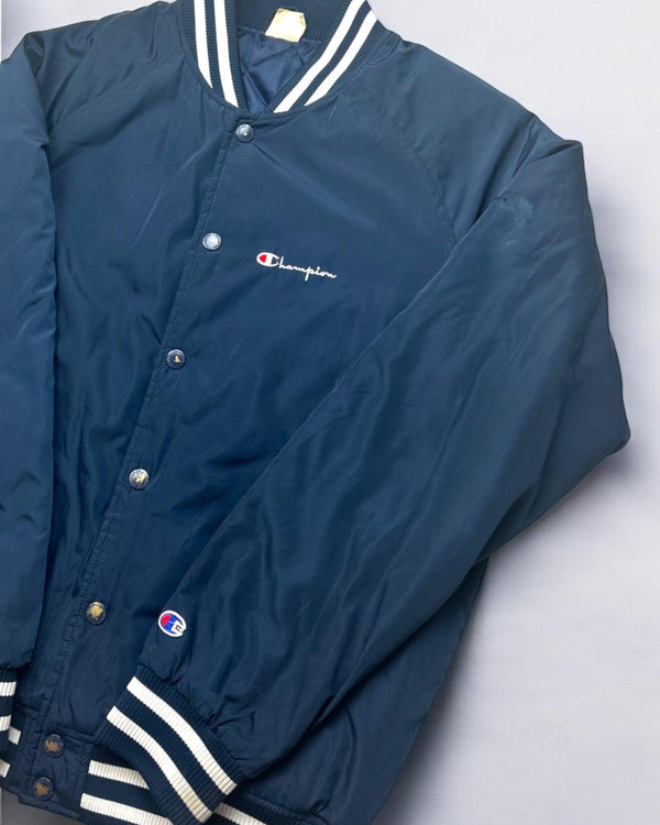 Vintage Champion Varsity Jacket Size L by Champion - Jacket available on lyonsway.com for 60.00 . Perfect for BLUE,CHAMPION,L,size L .