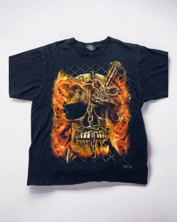 Vintage Graphic Tee With Double Print Size L by Unbranded - Graphic T-shirt available on lyonsway.com for 30.00 . Perfect for L,OTHER BRANDS,size L,€25-€55 .