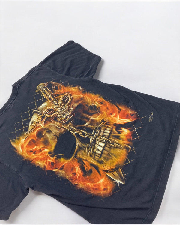 Vintage Graphic Tee With Double Print Size L by Unbranded - Graphic T-shirt available on lyonsway.com for 30.00 . Perfect for L,OTHER BRANDS,size L,€25-€55 .