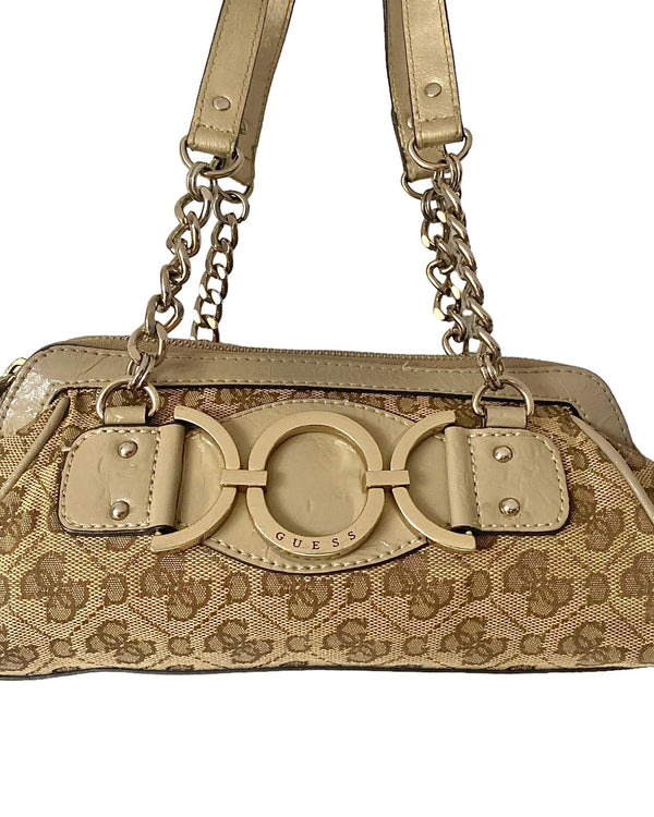 Vintage Guess Bag Beige Gold by Lyons way | Online Handpicked Vintage Clothing Store - available on lyonsway.com for 74.95 . Perfect for BEIGE, BROWN, GOLD, GUESS, €55-€75 .