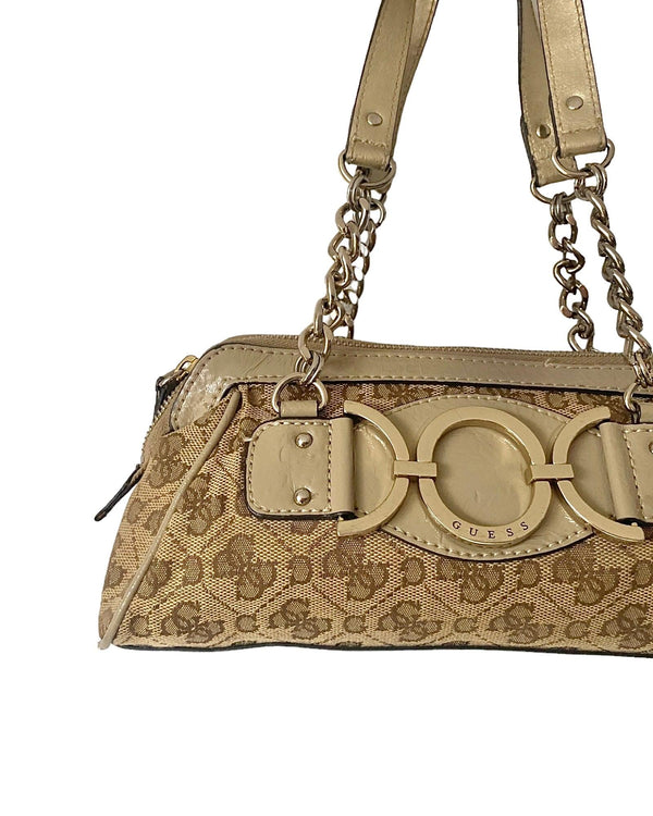 Vintage Guess Bag Beige Gold by Lyons way | Online Handpicked Vintage Clothing Store - available on lyonsway.com for 74.95 . Perfect for BEIGE, BROWN, GOLD, GUESS, €55-€75 .