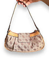 Vintage Guess Bag Beige Monogram Y2K Hand Bag - Lyons way | Online Handpicked Vintage Clothing Store